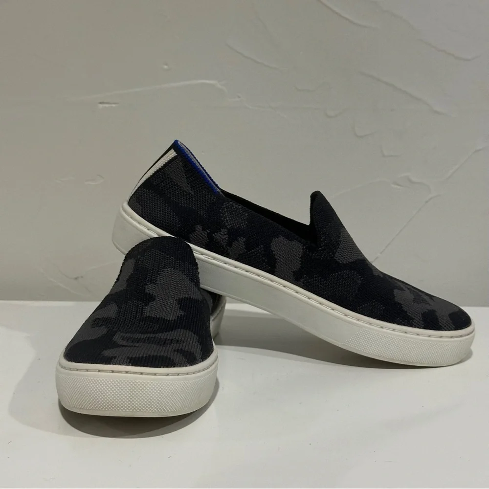 Rothy’s‎ Camo Slip-On Sneakers Minimal Athleisure Everyday Flats Sz 5.5